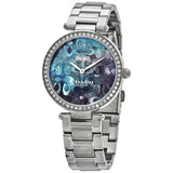 Coach Park Mother of Pearl Blue Dial Silver Steel Strap Watch for Women - 14503224 Buy Now By Coach