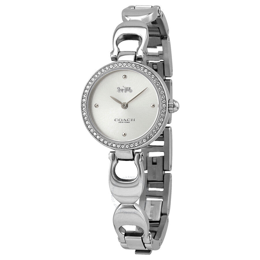 Coach Park Crystals Silver Dial Silver Steel Strap Watch for Women - 14503170 Buy Now By Coach