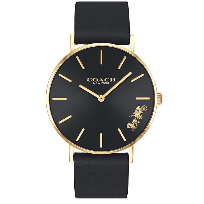 Coach Perry Black Dial Black Leather Strap Watch for Women - 14503333 Buy Now By Coach