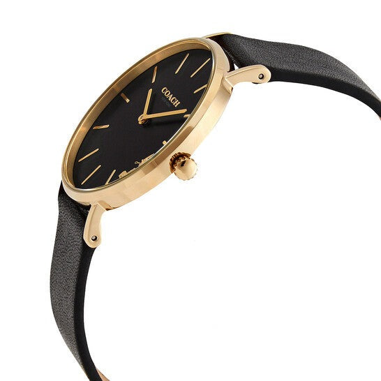 Coach Perry Black Dial Black Leather Strap Watch for Women - 14503333-C Buy Now By Coach
