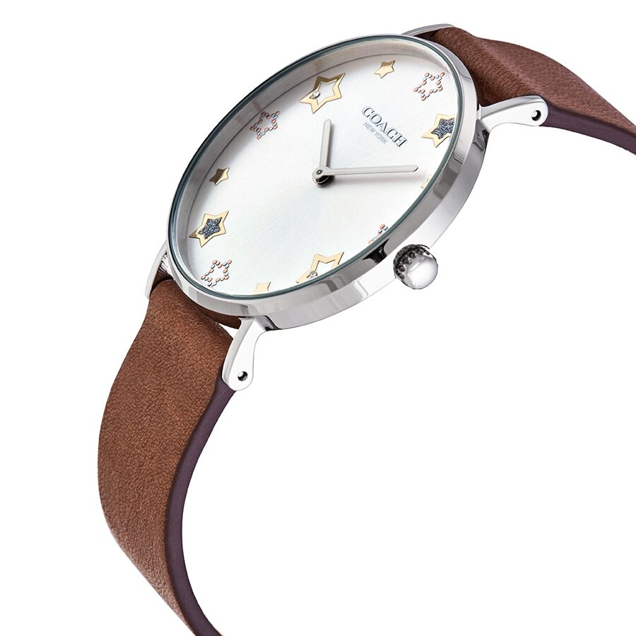 Coach Perry White Dial Brown Leather Strap Watch for Women - 14503242 Buy Now By Coach
