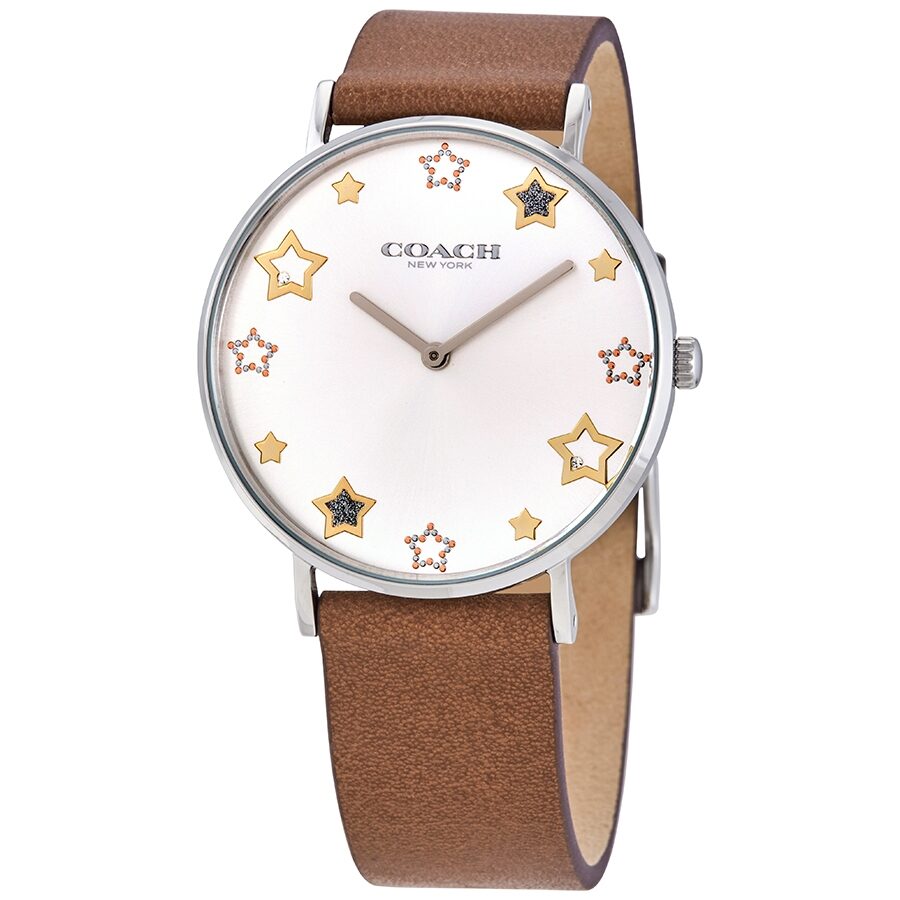 Coach Perry White Dial Brown Leather Strap Watch for Women - 14503242 Buy Now By Coach