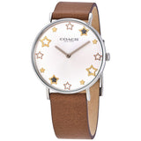 Coach Perry White Dial Brown Leather Strap Watch for Women - 14503242 Buy Now By Coach
