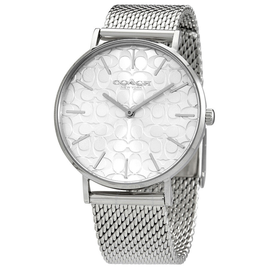 Coach Perry Quartz Silver Dial Silver Mesh Bracelet Watch for Women - 14503384 Buy Now By Coach