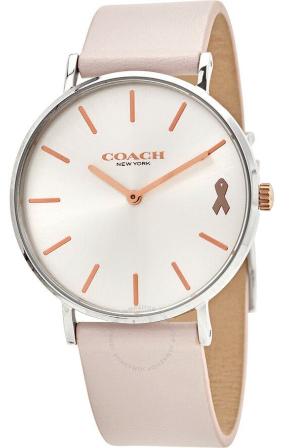 Coach Perry White Dial Pink Leather Strap Watch for Women - 14503128 Buy Now By Coach