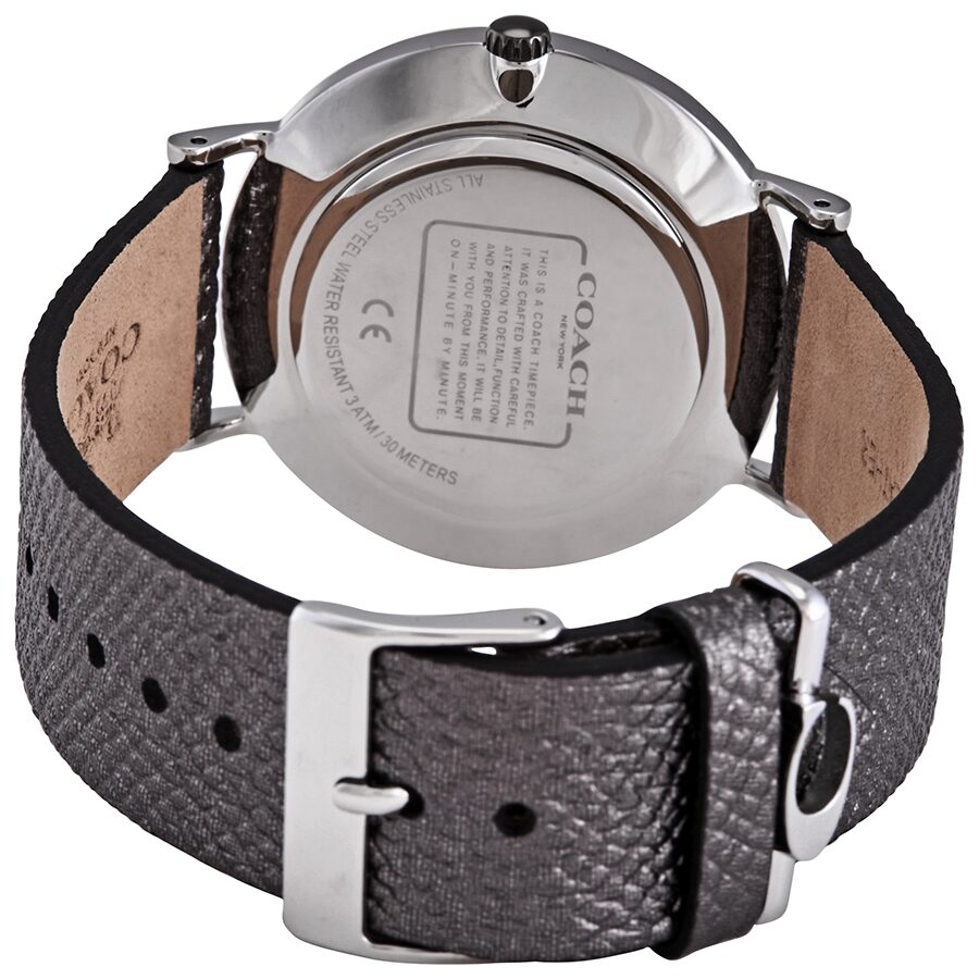 Coach Perry White Dial Grey Leather Strap Watch for Women - 14503155 Buy Now By Coach