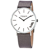 Coach Perry White Dial Grey Leather Strap Watch for Women - 14503155 Buy Now By Coach