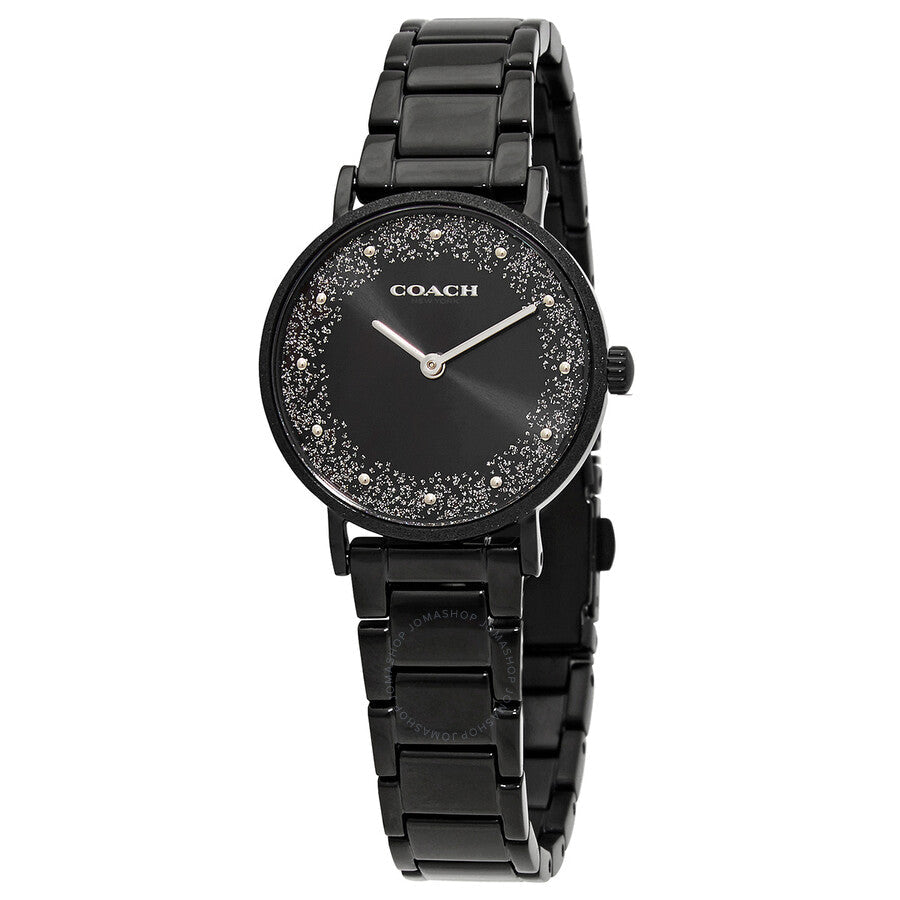 Coach Perry Black Ion Plated Dial Black Steel Strap Watch for Women - 14503641 Buy Now By Coach