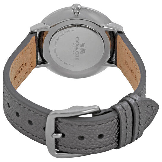 Coach Slim Easton Silver Dial Grey Leather Strap Watch for Women - 14502686 Buy Now By Coach