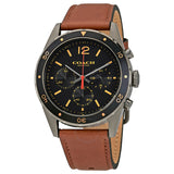 Coach Sullivan Chronograph Black Dial Brown Leather Strap Watch for Men - 14602070 Buy Now By Coach