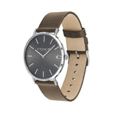 Coach Charles Grey Dial Brown Leather Strap Watch for Men - 14602153 Buy Now By Coach