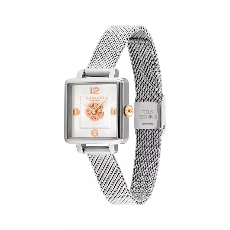 Coach Cass White Dial Silver Mesh Bracelet Watch for Women - 14503697 Buy Now By Coach