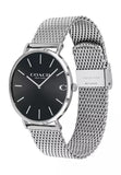 Coach Charles Black Dial Silver Mesh Bracelet Watch for Men - 14602144 Buy Now By Coach