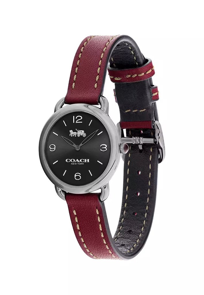 Coach Delancey Black Dial Brown Leather Strap Watch for Women - 14502792 Buy Now By Coach