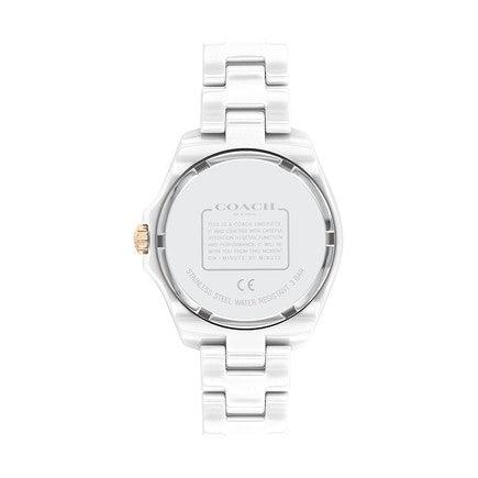 Coach Preston Mother of Pearl White Dial White Steel Strap Watch for Women - 14503662 Buy Now By Coach