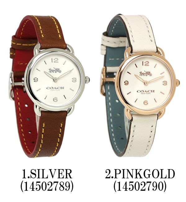Coach Delancey Slim Cream Dial Brown Leather Strap Watch For Women - 14502789 Buy Now By Coach
