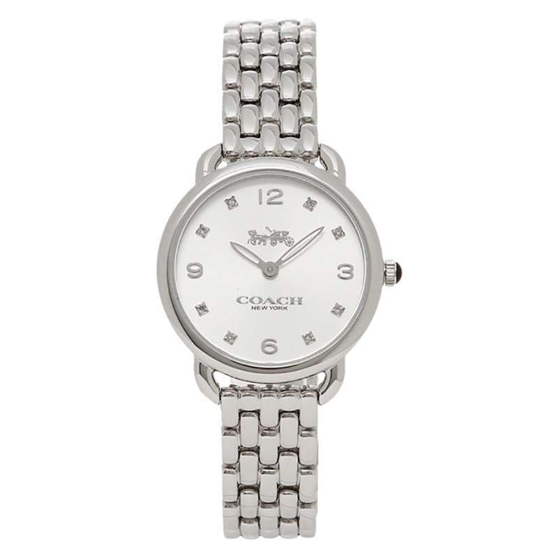 Coach Delancey Slim Silver Dial Silver Steel Strap Watch for Women - 14502781 Buy Now By Coach