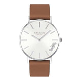 Coach Perry Silver Dial Brown Leather Strap Watch for Women - 14503120 Buy Now By Coach