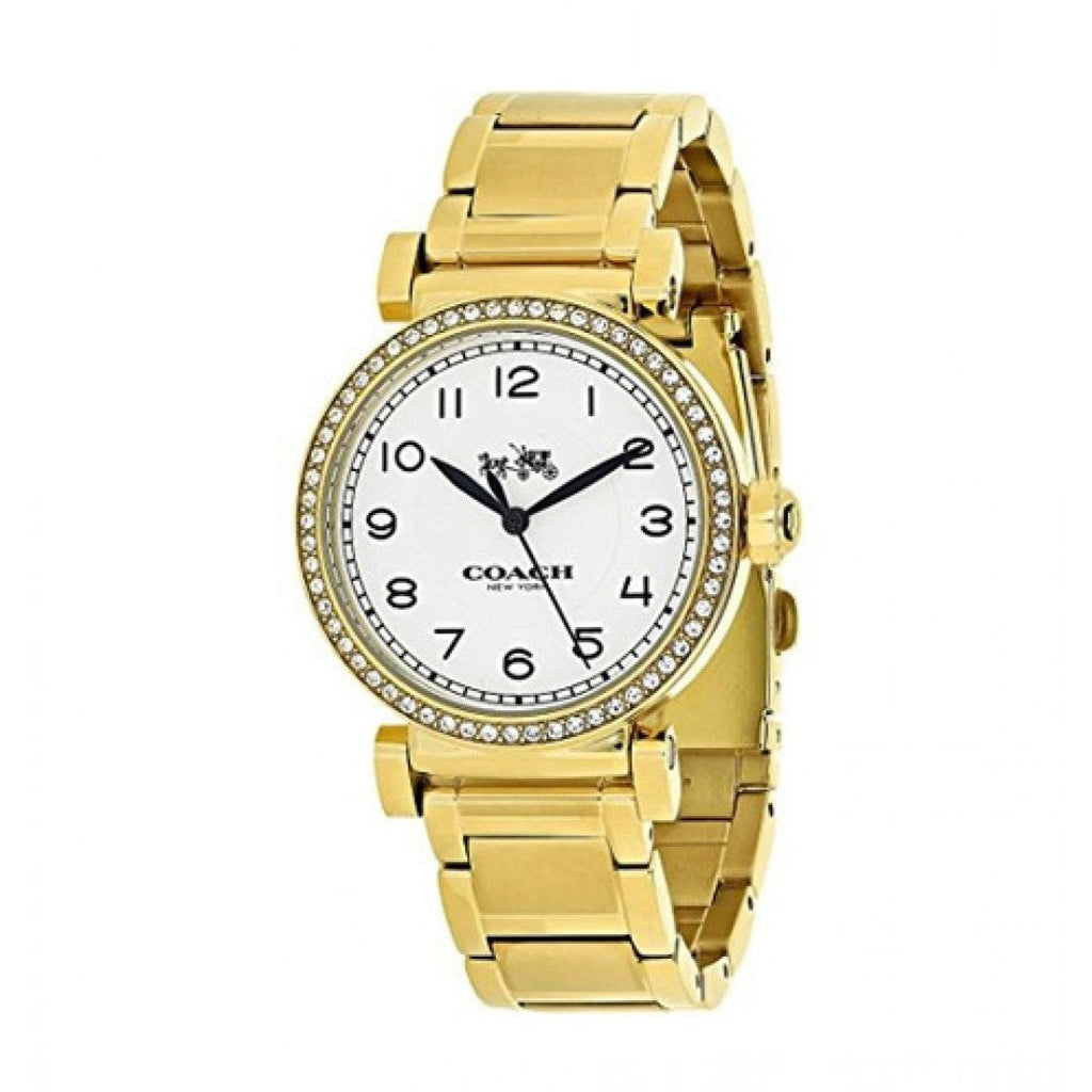 Coach Madison White Dial Gold Steel Strap Watch for Women - 14502397 Buy Now By Coach