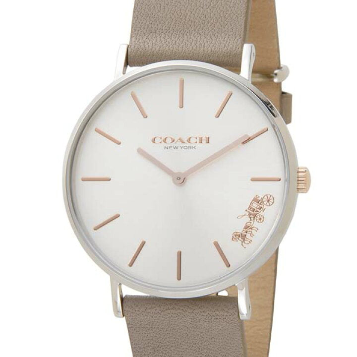Coach Perry Silver Dial Light Brown Leather Strap Watch for Women - 14503119 Buy Now By Coach