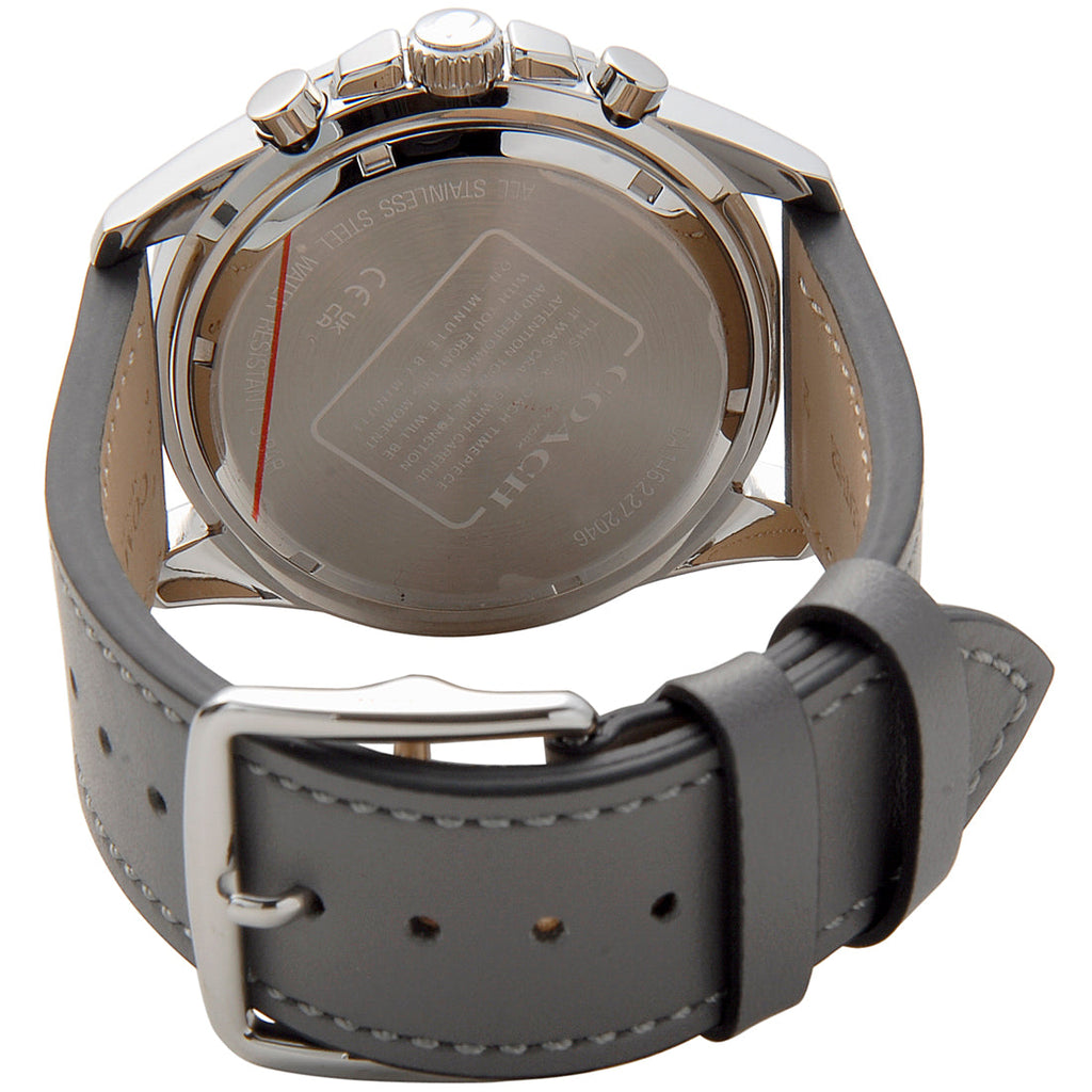 Coach Kent Grey Dial Grey Leather Strap Watch for Men - 14602561 Buy Now By Coach