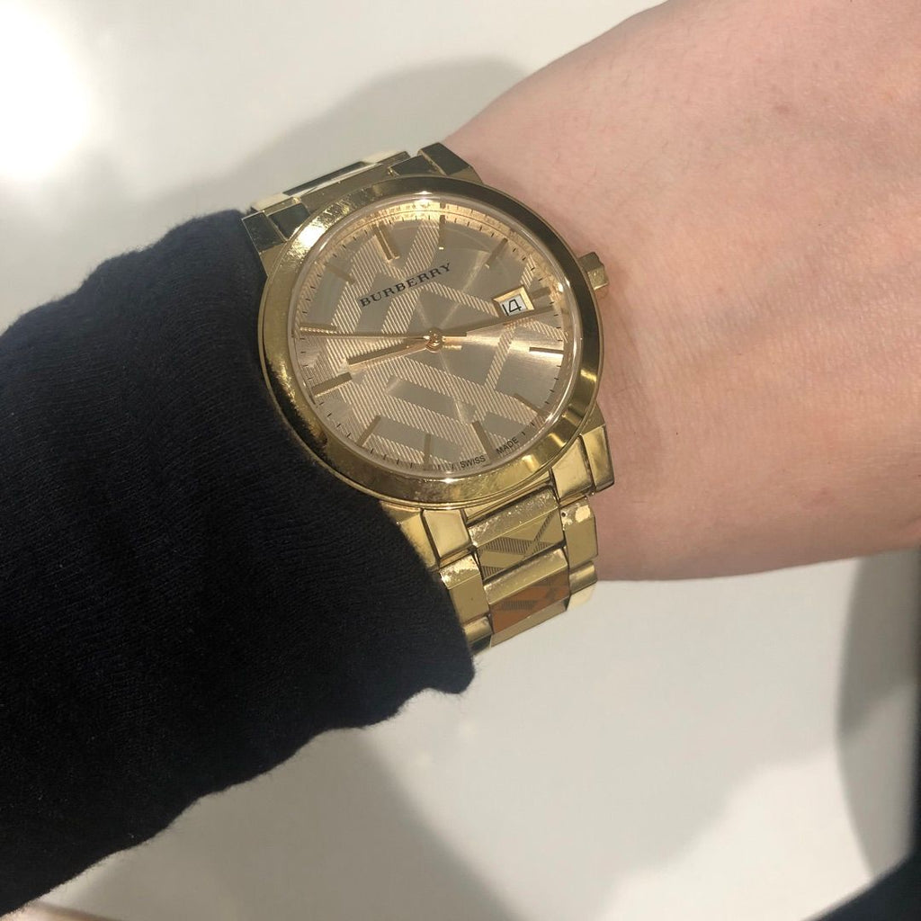 Burberry The City Gold Dial Gold Steel Strap Watch for Women - BU9134 Buy Now By Burberry