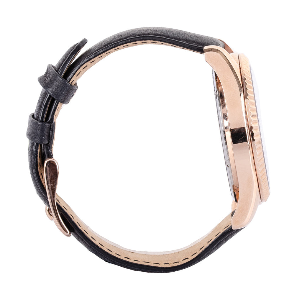 Michael Kors Lexington Chronograph Rose Gold Dial Black Leather Strap Watch For Men - MK8516 Buy Now By Michael Kors