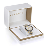 Versace Greca Sport Quartz White Dial Two Tone Steel Strap Watch For Men - VEZ300521 Buy Now By Versace