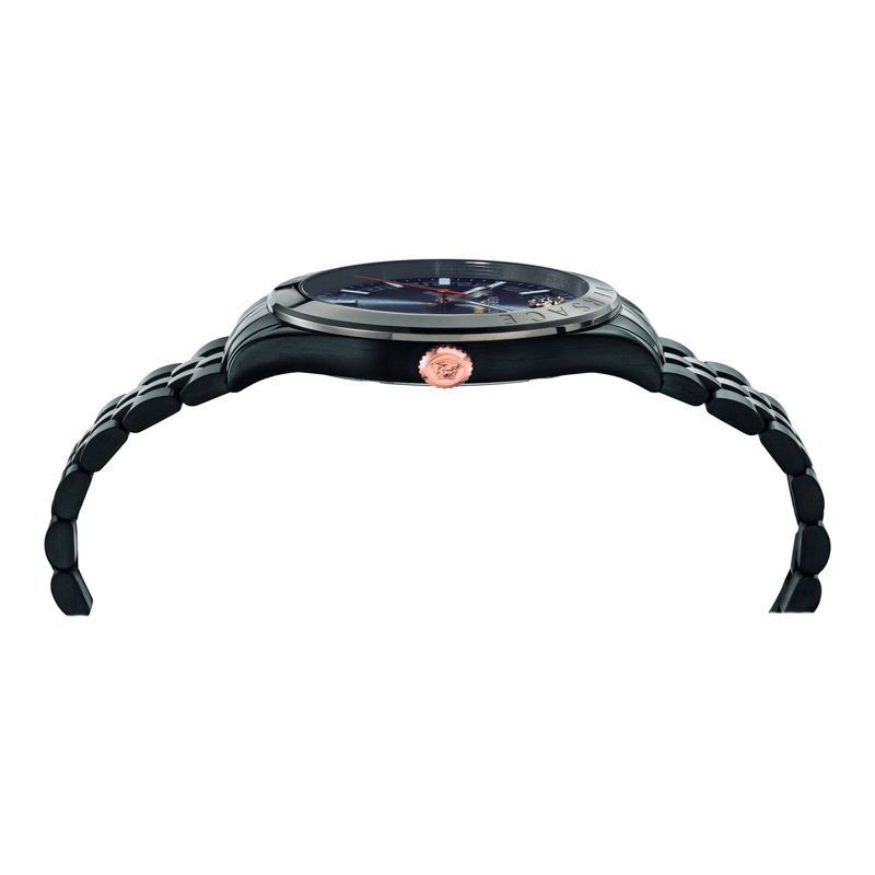 Versace Hellenyium Analog Black Dial Black Steel Strap Watch For Men - VEVK00320 Buy Now By Versace