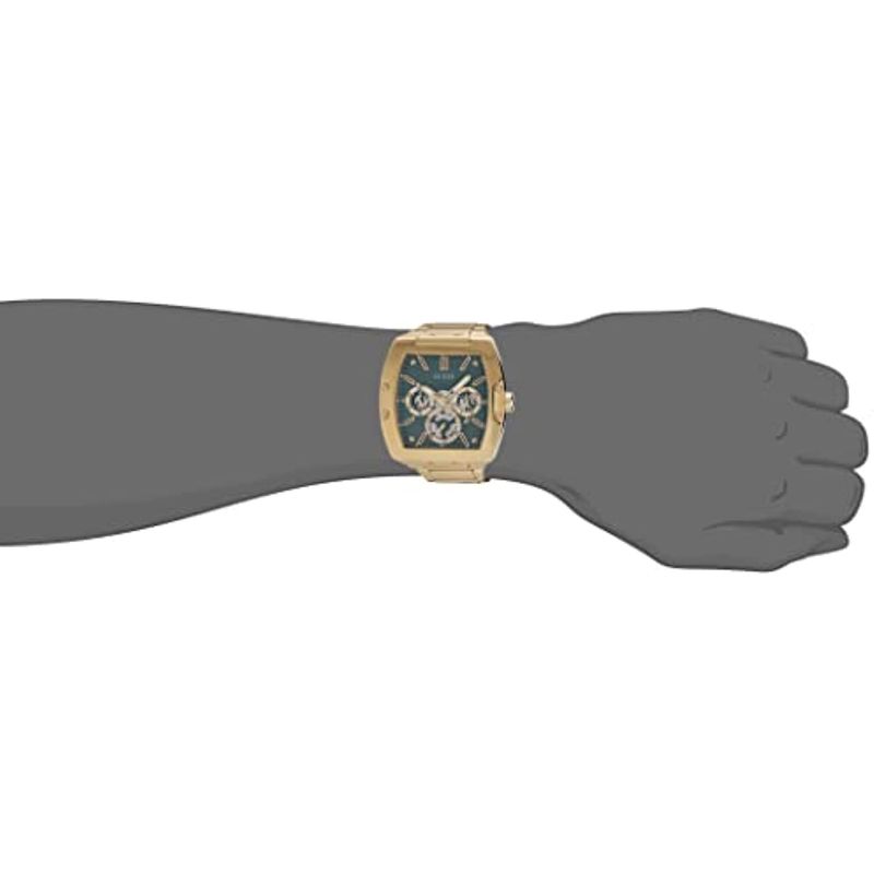 Guess Phoenix Multi Function Green Dial Gold Steel Strap Watch for Men - GW0456G3 Buy Now By Guess
