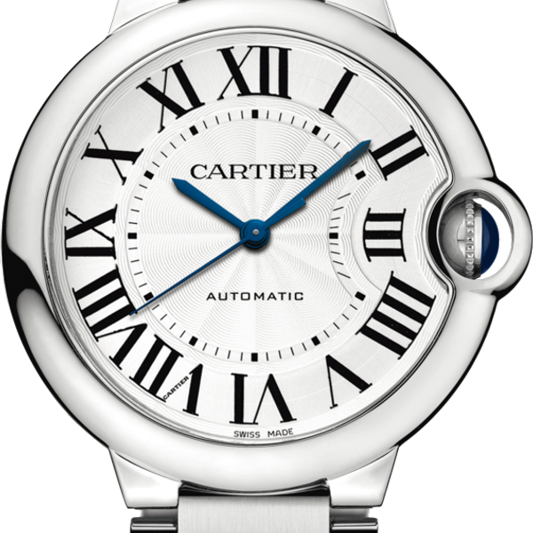 Cartier Ballon Bleu De Cartier Silver Dial Black Leather Strap Watch for Women - WSBB0030 Buy Now By Cartier
