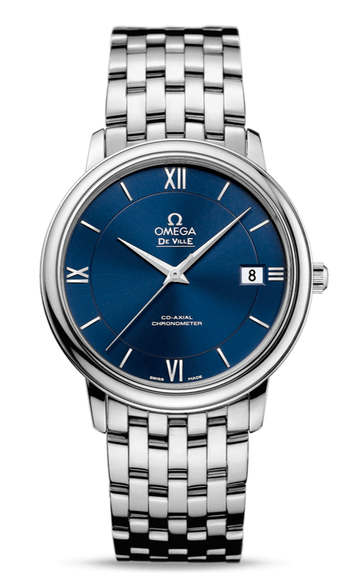 Omega De Ville Prestige Co-Axial Orbis Blue Dial Silver Steel Strap Watch for Men - 424.10.40.20.03.001 Buy Now By Omega
