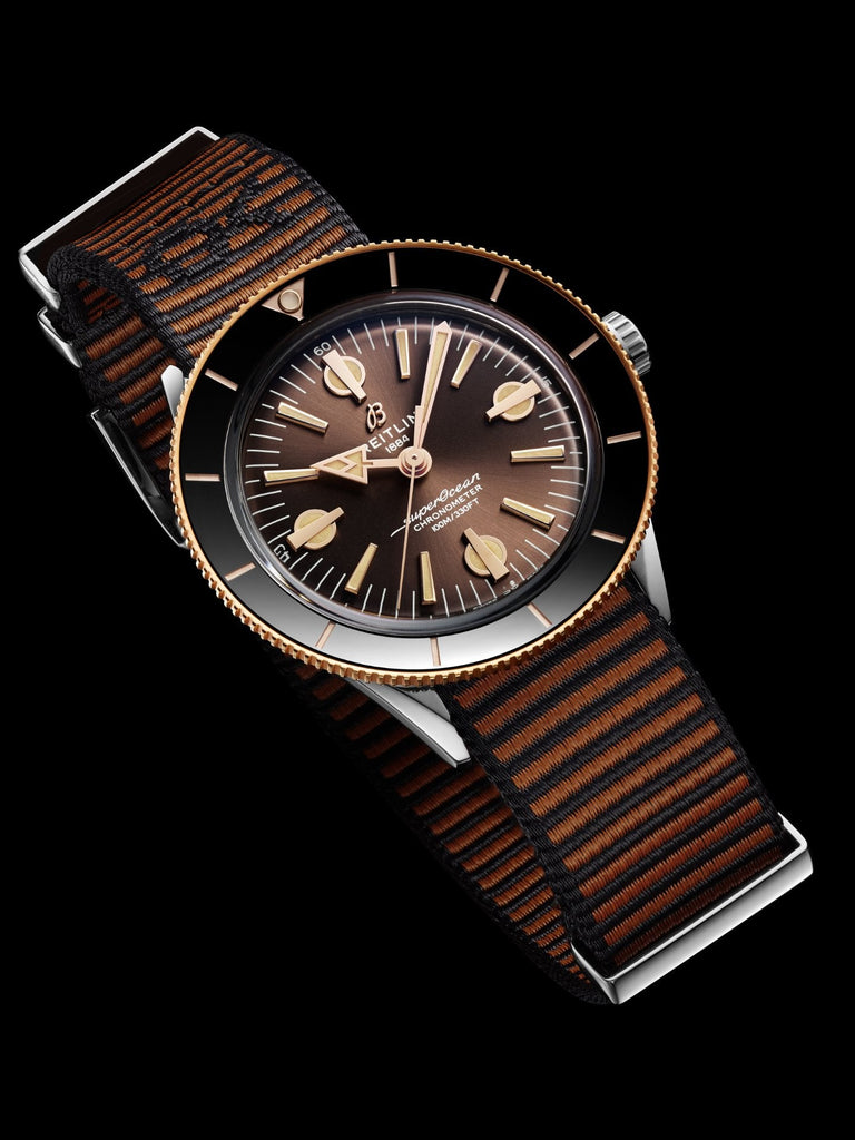 Breitling Superocean Heritage '57 Outerknown Limited Edition Brown Dial Brown NATO Strap Watch for Men - U103701A1Q1W1 Buy Now By Breitling