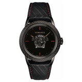 Versace Palazzo Empire Black Dial Black Leather Strap Watch for Men - VERD00218 Buy Now By Versace