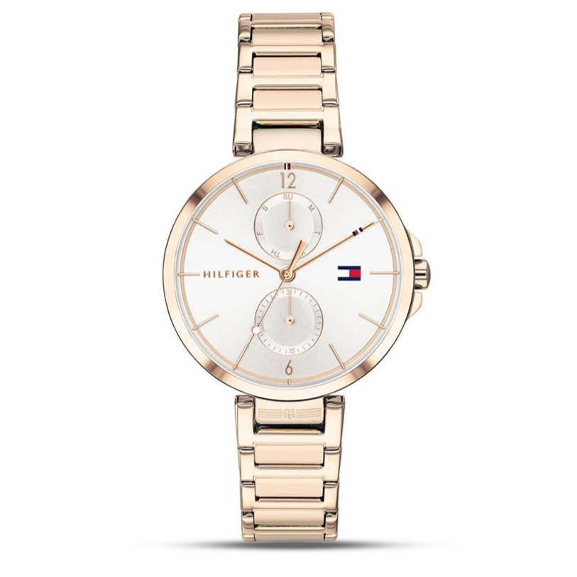 Tommy Hilfiger Angela Quartz White Dial Rose Gold Steel Strap Watch for Women - 1782124 Buy Now By Tommy Hilfiger
