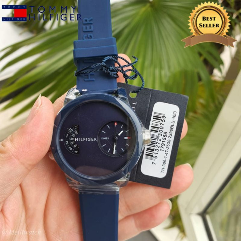 Tommy Hilfiger Denim Blue Dial Blue Rubber Strap Watch for Men - 1791556 Buy Now By Tommy Hilfiger