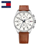 Tommy Hilfiger Dean Quartz Multifunction White Dial Brown Leather Strap Watch for Men - 1791274 Buy Now By Tommy Hilfiger