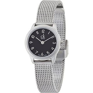 Calvin Klein Minimal Black Dial Silver Mesh Bracelet Watch for Men - K3M51151 Buy Now By Calvin Klein