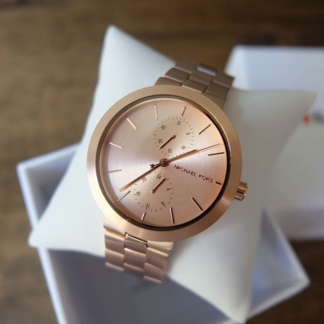 Michael Kors Garner Quartz Rose Gold Dial Rose Gold Steel Strap Watch For Women - MK6409 Buy Now By Michael Kors
