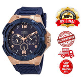 Guess Genesis Quartz Blue Dial Blue Silicone Strap Watch For Men - W1254G3 Buy Now By Guess