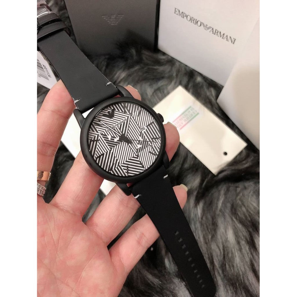 Emporio Armani Luigi Quartz White Dial Black Rubber Strap Watch For Men - AR11136 Buy Now By Emporio Armani
