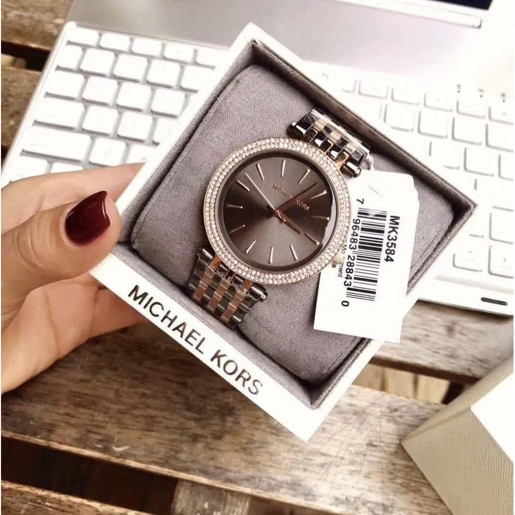 Michael Kors Darci Analog Quartz Grey Dial Two Tone Steel Strap Watch For Women - MK3584 Buy Now By Michael Kors