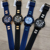 Guess Delta Blue Dial Blue Silicone Strap Watch for Men - GW0051G4 Buy Now By Guess