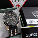 Guess Oasis Black Dial Two Tone Steel Strap Watch for Men - W0366G3 Buy Now By Guess