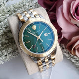 Versace Univers Quartz Green Dial Two Tone Steel Strap Watch for Men - VEBK00718 Buy Now By Versace