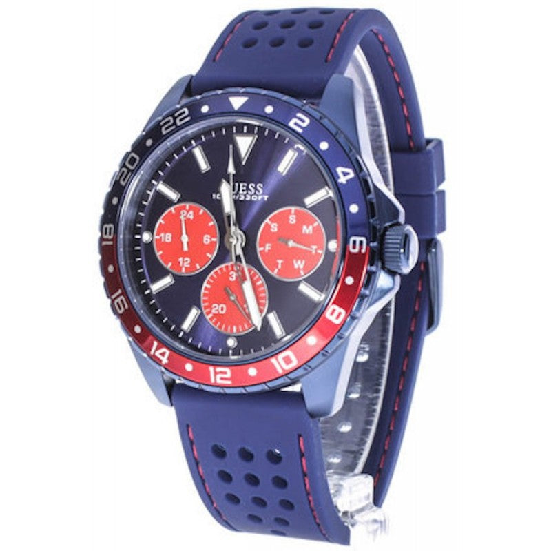 Guess Odyssey Analog Blue Dial Blue Rubber Strap Watch For Men - W1108G1 Buy Now By Guess