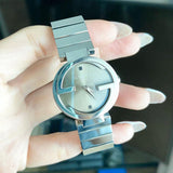 Gucci Interlocking G Brown Dial Silver Steel Strap Watch For Women - YA133506 Buy Now By Gucci