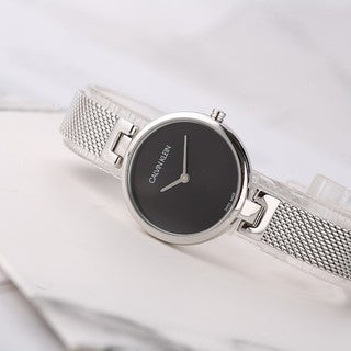 Calvin Klein Authentic Black Dial Silver Mesh Bracelet Watch for Women - K8G23121 Buy Now By Calvin Klein