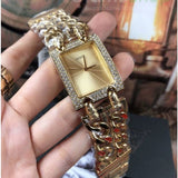 Guess MOD Heavy Metal Diamonds Gold Dial Gold Steel Strap Watch for Women - W0072L1 Buy Now By Guess