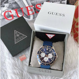 Guess Odyssey Multifunction Blue Dial Blue Rubber Strap Watch For Men - W1108G4 Buy Now By Guess